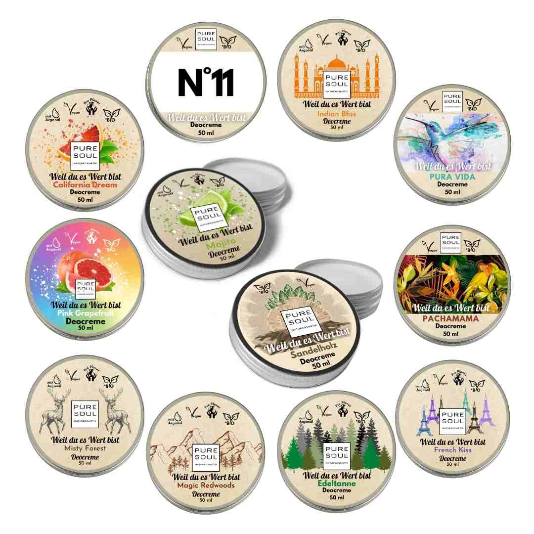 12xDeo Creme - Set bio vegan - PURE SOUL Naturkosmetik