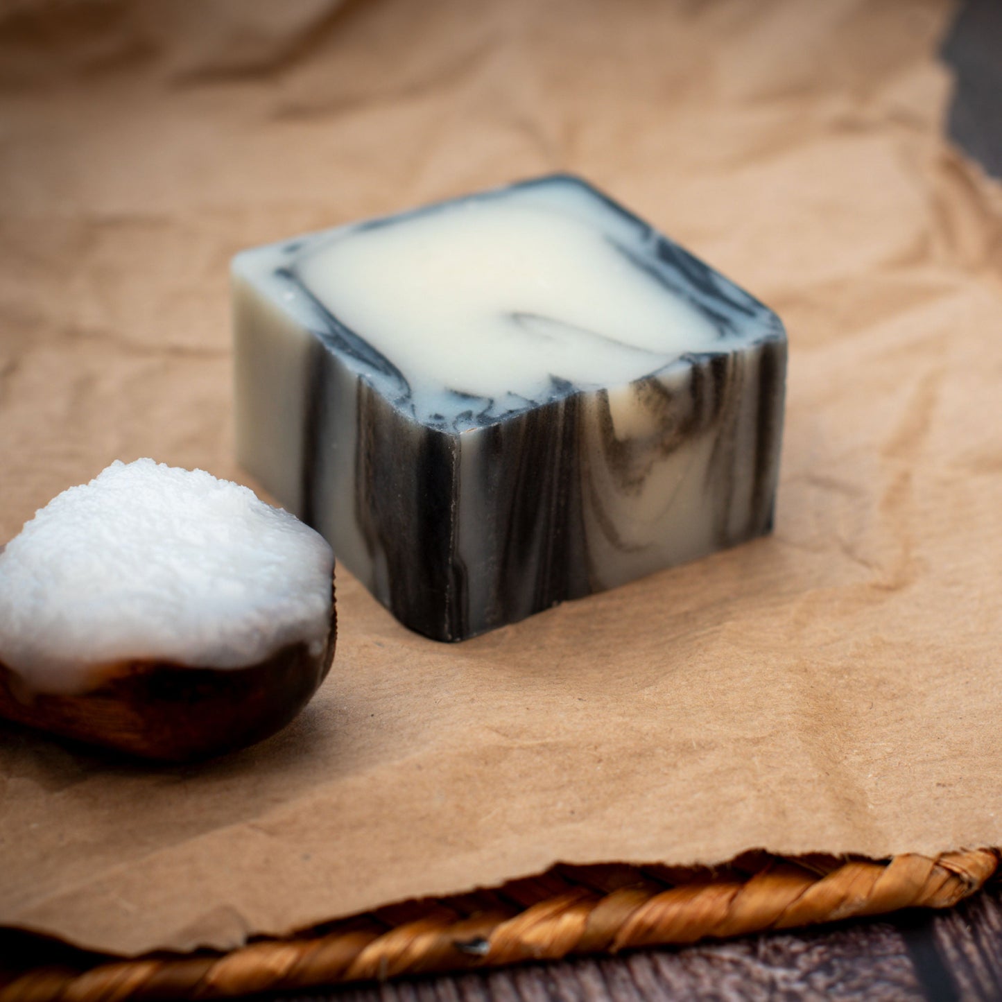 Seife Sheabutter Aktivkohle Detox