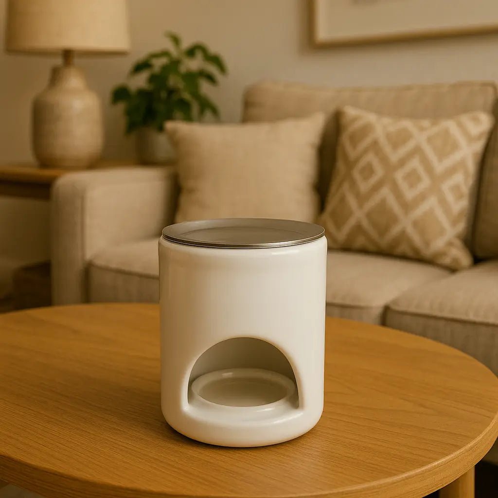 Räucherstövchen - Keramik weiß - PURE SOUL Naturkosmetik