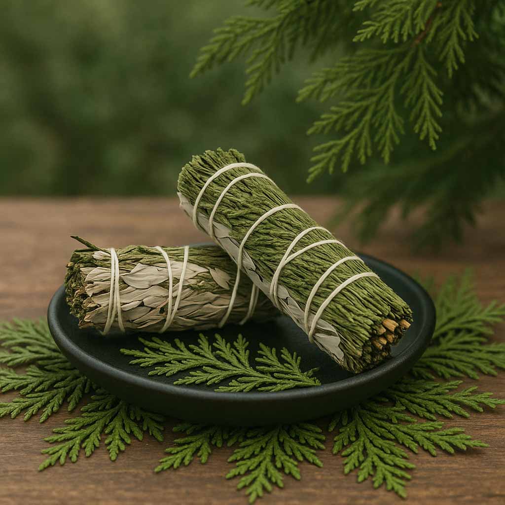 Salbei Smudge mit Zedernspitzen Räuchern Hausreinigung - PURE SOUL Naturkosmetik