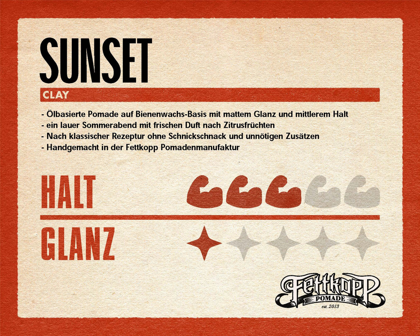 FETTKOPP POMADE Sunset Clay