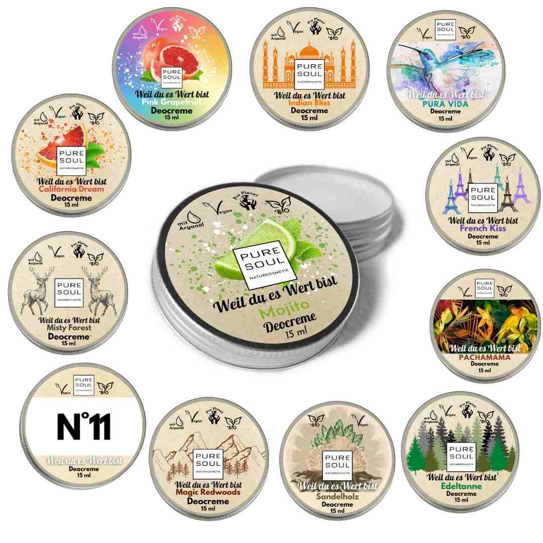 12xDeo Creme - Set bio vegan - PURE SOUL Naturkosmetik