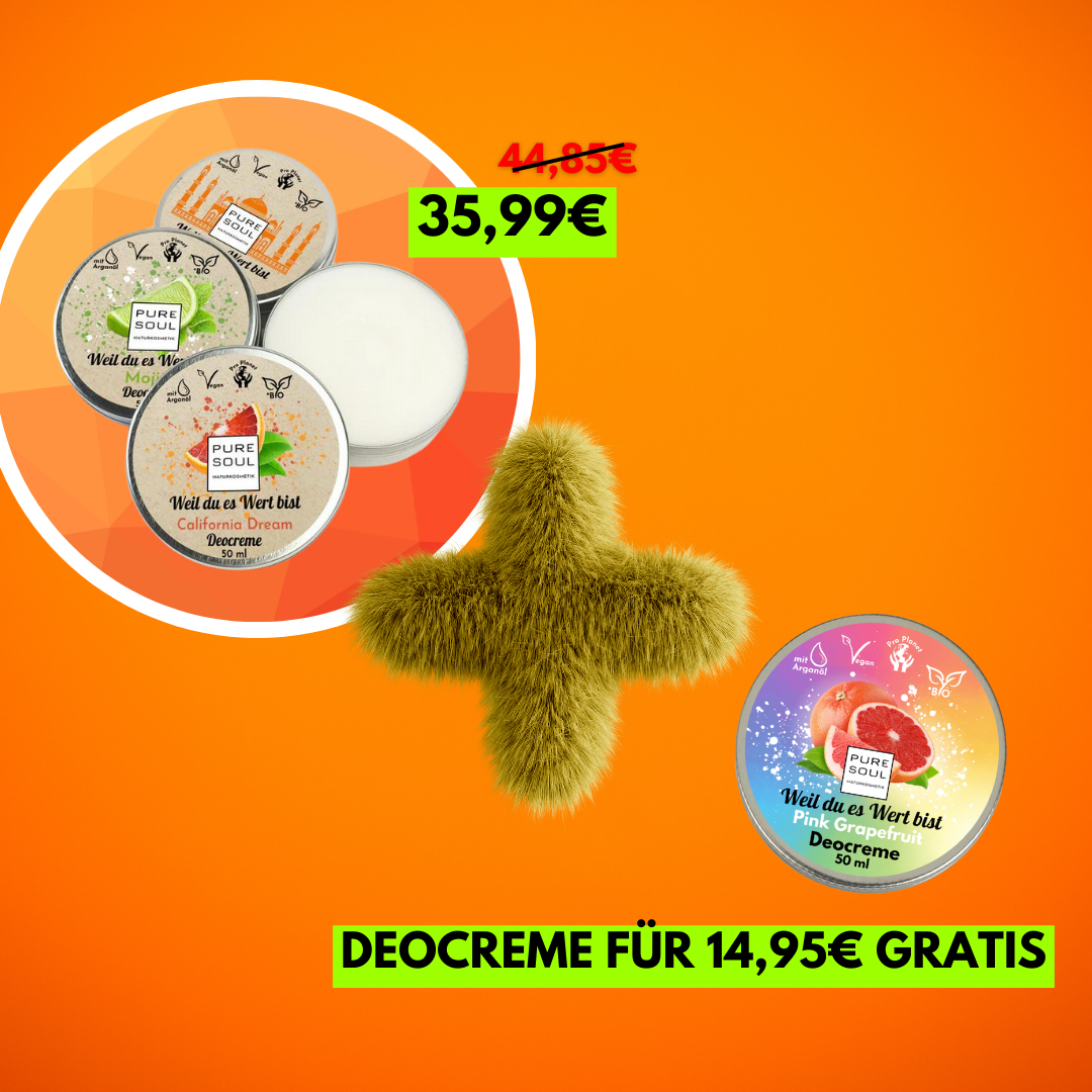 Deo Creme Citrus Lover - Set 3x50ml Naturkosmetik +  1x Pink Grapefruit GRATIS