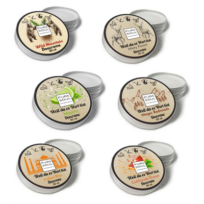 Bestseller für Männer 6x50ml Deo Creme Set bio vegan aluminiumfrei
