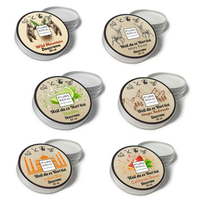 Bestseller für Männer 6x50ml Deo Creme Set bio vegan aluminiumfrei