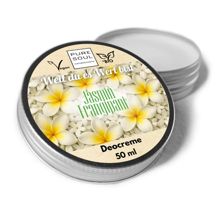 Deo Creme Jasmin Frangipani – 50 ml aluminiumfrei vegan Naturkosmetik