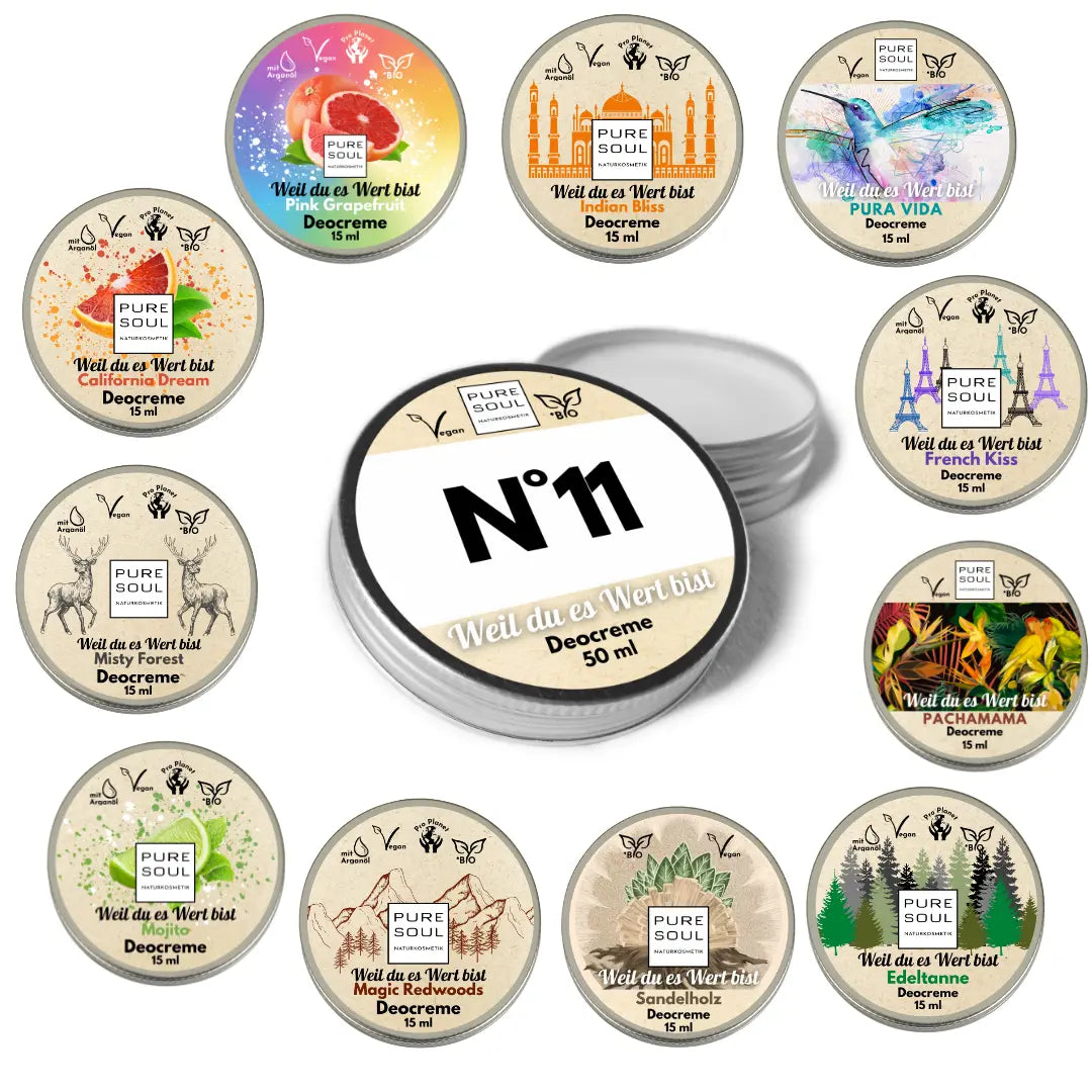 12xDeodorant Cream - Set organic vegan