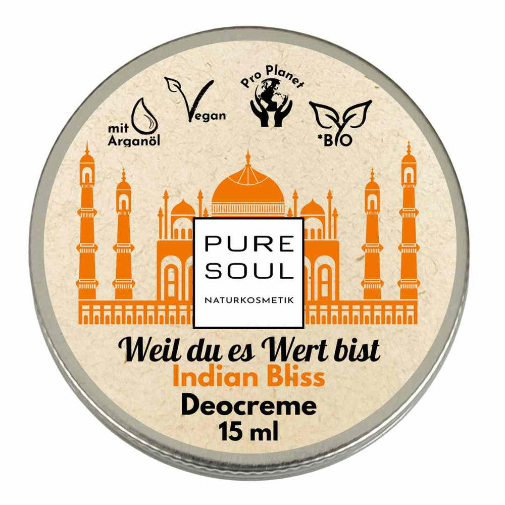 Deo Creme MINI Reisegröße 15ml - PURE SOUL Naturkosmetik