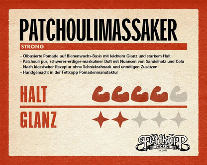 FETTKOPP POMADE Patchouli Massaker firm hold 99g