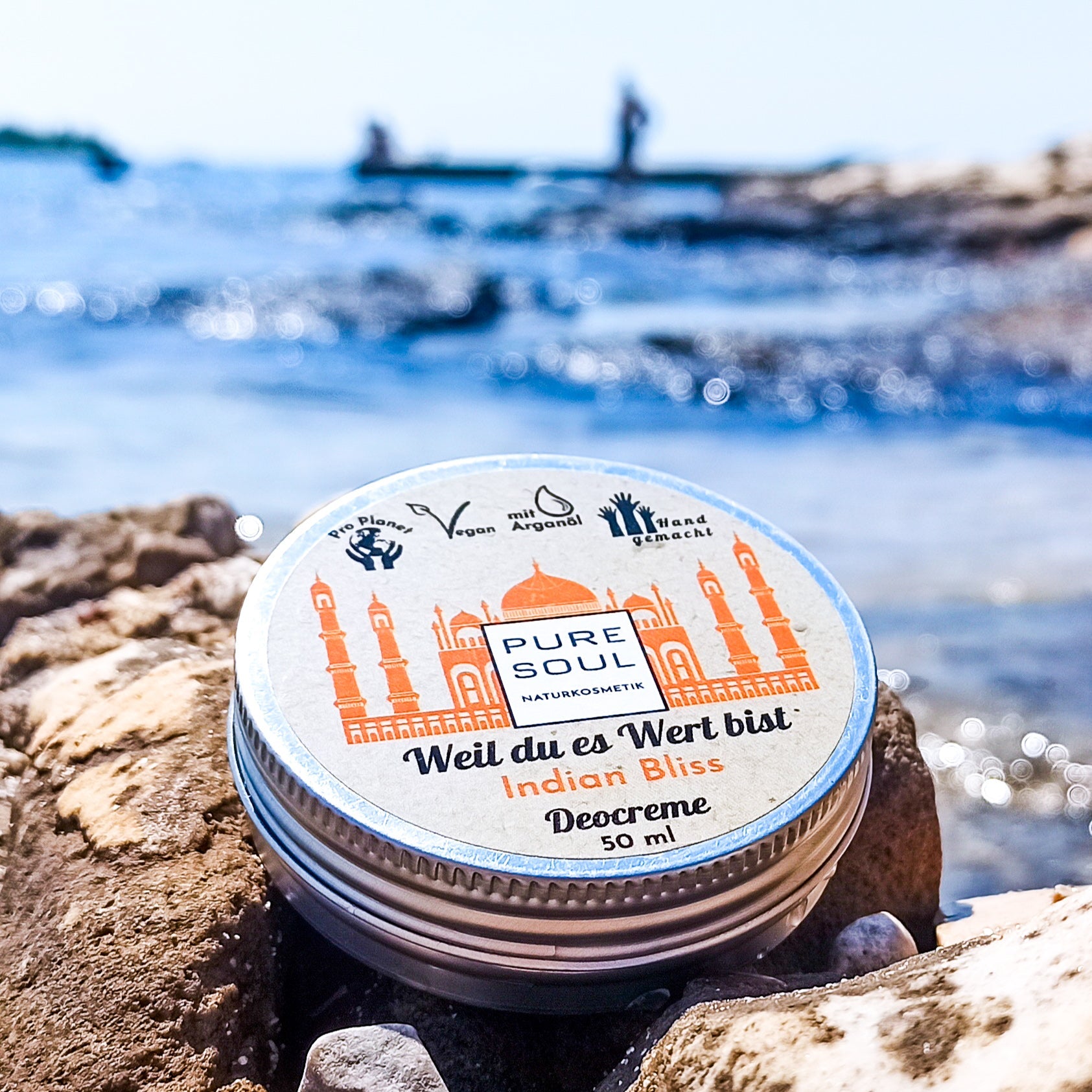 Bio Deo Creme vegan - Patchouli & Orange - Indian Bliss - Natron - PURE SOUL Naturkosmetik