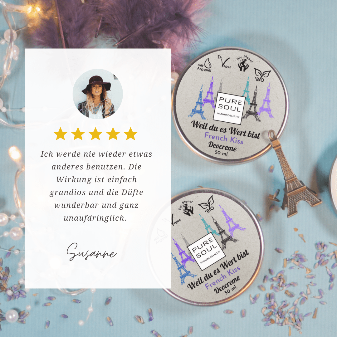 Deo Creme bio vegan - Lavendel - Liebe 50 ml - PURE SOUL Naturkosmetik