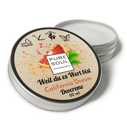 Deo Creme - sanfte Blutorange bio vegan - PURE SOUL Naturkosmetik