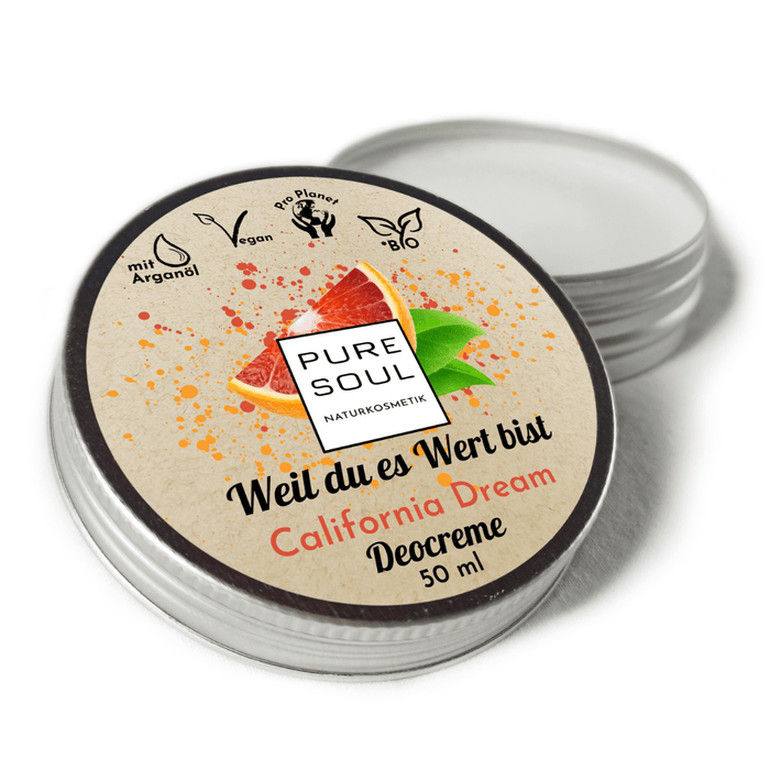 Bio Deo Creme California Dream sanfte Blutorange – vegan aluminiumfrei Natron 50ml
