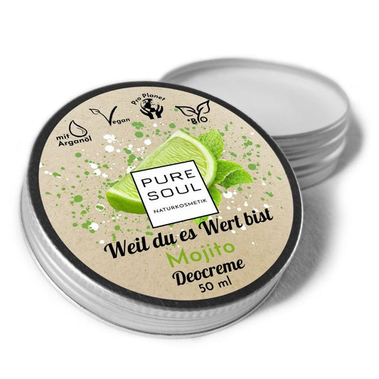 Deocreme Zitrus Minze bio - Mojito - Kundenliebling - PURE SOUL Naturkosmetik